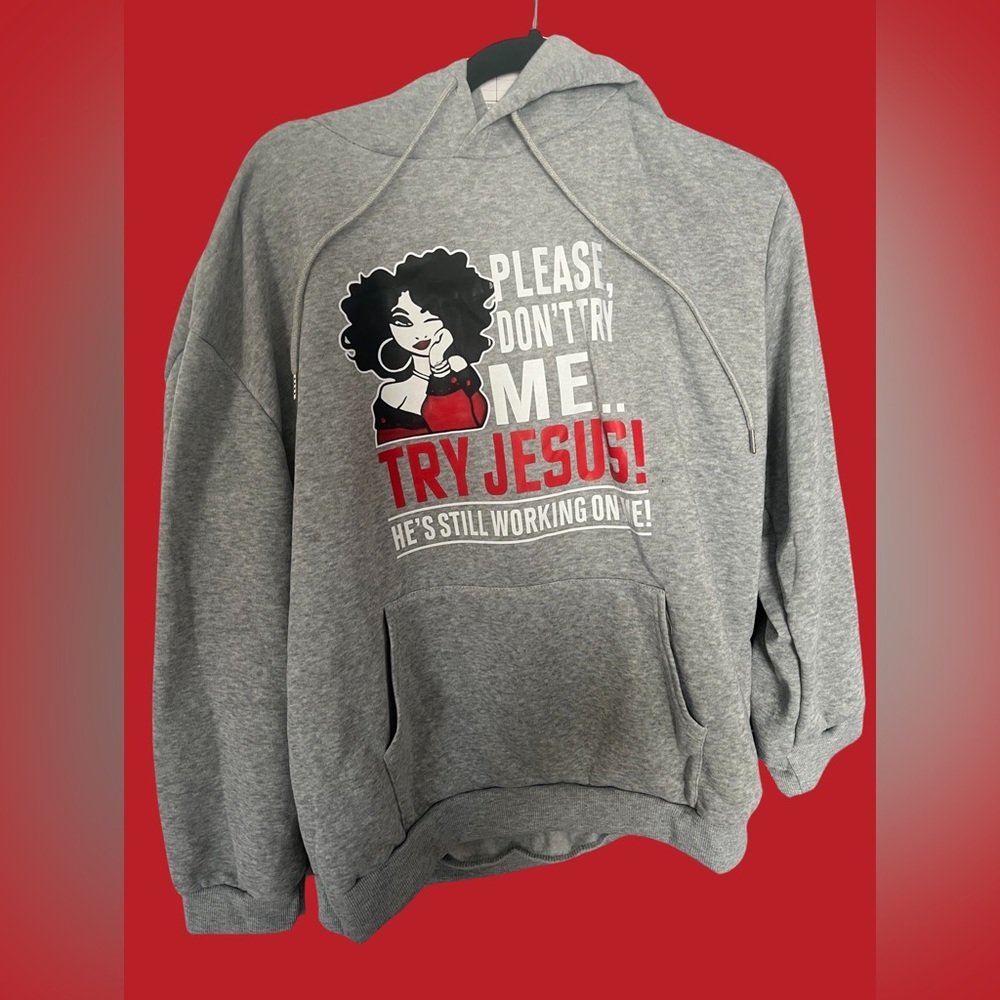 Jesus gray sweater